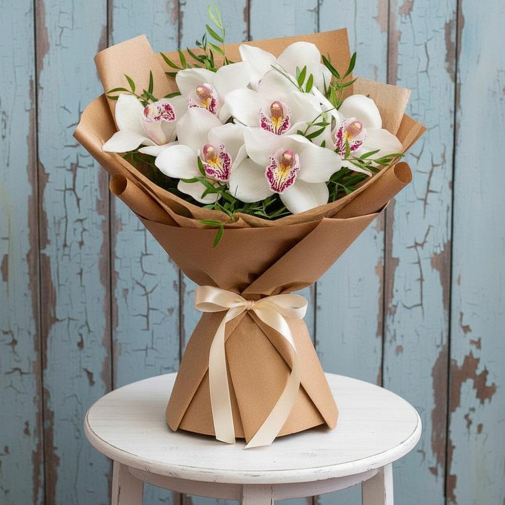 Букет цветов из: Орхидеи и Розы в Бояркино