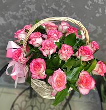 Цветочная композиция из Розы в корзине #REPLACE_PRED# Бояркино