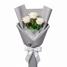 Букет 3 белые розы #REPLACE_PRED# Бояркино