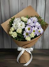 Букет цветов из:  Хризантемы и Розы в Бояркино