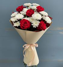 Букет цветов из:  Розы и Хризантемы в Бояркино