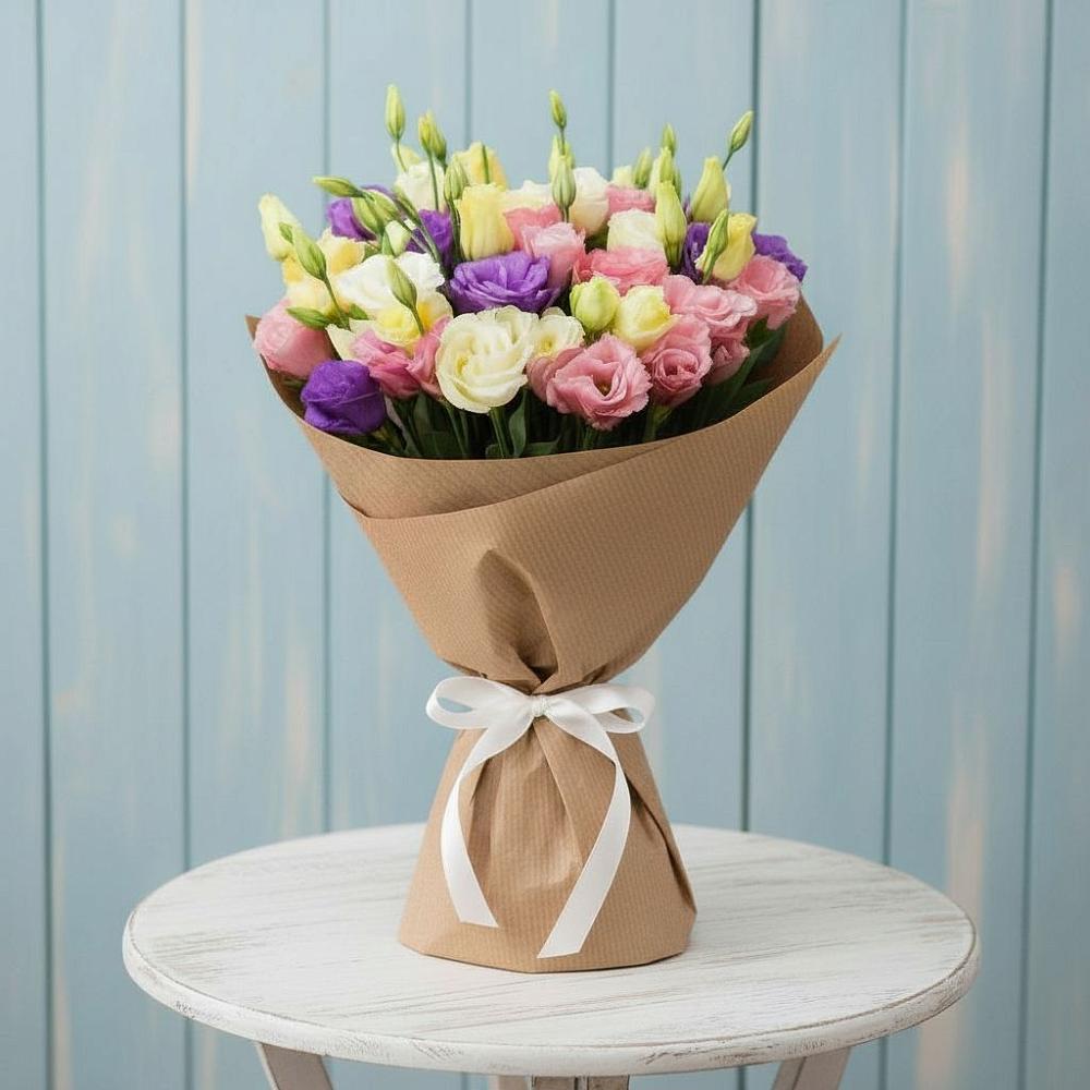 Букет цветов из: Лизиантусы в Бояркино