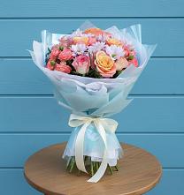 Букет цветов из:  Хризантемы и Розы в Бояркино