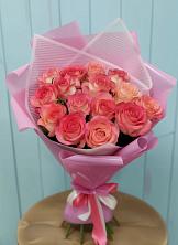 Букет 15 Розовых роз Равель в Бояркино