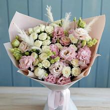 Букет цветов из:  Альстромерии и Розы в Бояркино